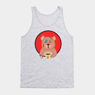 Coffee Zombie Bear Tank Top